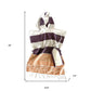 Dark Purple Orange and White Striped Design Poncho Towel