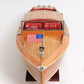 15" Natural Manufactured Wood Boat Sculpture
