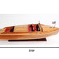 15" Natural Manufactured Wood Boat Sculpture