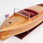 15" Natural Manufactured Wood Boat Sculpture