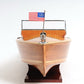 15" Natural Manufactured Wood Boat Sculpture