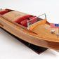 15" Natural Manufactured Wood Boat Sculpture