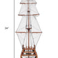 34" Brown Boat Model Sculpture