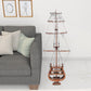 34" Brown Boat Model Sculpture
