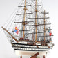 32" Black and White Solid Wood Hand Painted Amerigo Vespucci Model Boat