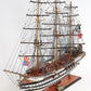 32" Black and White Solid Wood Hand Painted Amerigo Vespucci Model Boat