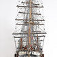 32" Black And White Solid Wood Hand Painted Boat Model Boat