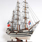 32" Black And White Solid Wood Hand Painted Boat Model Boat