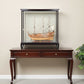75" Black And Light Brown Solid Wood HMS Victory Boat Tabletop Sculpture With Case