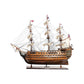 27" Wood Brown Solid Wood Hand Painted Model Boat Tabletop Sculpture