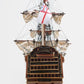 36" Brown Solid Wood Hand Painted Boat Model Boat