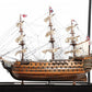69" Brown Solid Wood Hand Painted Boat Model Boat