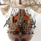 27" Brown Solid Wood Hand Painted Boat Model Boat