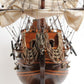 27" Brown Solid Wood Hand Painted Boat Model Boat