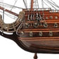 33" Brown Solid Wood Hand Painted Solei Royal Model Boat