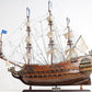 33" Brown Solid Wood Hand Painted Solei Royal Model Boat