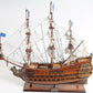 33" Brown Solid Wood Hand Painted Solei Royal Model Boat