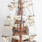 33" Brown Solid Wood Hand Painted Solei Royal Model Boat