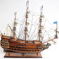 33" Brown Solid Wood Hand Painted Solei Royal Model Boat