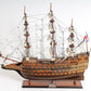 33" Wood Brown Sovereign of the Seas Hand Painted Boat Sculpture