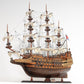 33" Wood Brown Sovereign of the Seas Hand Painted Boat Sculpture