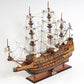 33" Wood Brown Sovereign of the Seas Hand Painted Boat Sculpture