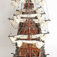 33" Wood Brown Sovereign of the Seas Hand Painted Boat Sculpture