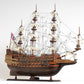 33" Wood Brown Sovereign of the Seas Hand Painted Boat Sculpture