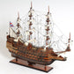 33" Wood Brown Sovereign of the Seas Hand Painted Boat Sculpture
