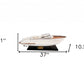 11" White Wood Yacht Model Sculpture