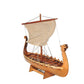 10" Natural Solid Wood Hand Painted Decorative Boat