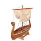 10" Natural Solid Wood Hand Painted Decorative Boat