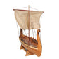 10" Natural Solid Wood Hand Painted Decorative Boat