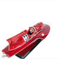 7" Red Manufactured Wood Hand Painted Decorative Boat