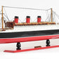 12" Black and Red Solid Wood Hand Painted RMS Queen Mary Large Model Boat
