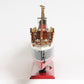 12" Black and Red Solid Wood Hand Painted RMS Queen Mary Large Model Boat