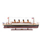 11" Black And Red Solid Wood Hand Painted Boat Model Boat