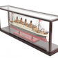 16" Black and Red Solid Wood Hand Painted 1912 RMS Titanic Medium Display Case Model Boat