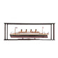 16" Black and Red Solid Wood Hand Painted 1912 RMS Titanic Medium Display Case Model Boat