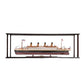 16" Black and Red Solid Wood Hand Painted 1912 RMS Titanic Medium Display Case Model Boat
