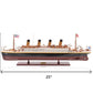 10" Black and Red Solid Wood Hand Painted 1912 RMS Titanic Small Model Boat
