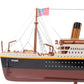 10" Black and Red Solid Wood Hand Painted 1912 RMS Titanic Small Model Boat