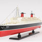 11" Black and Red SS France Boat Hand Painted Decorative Boat
