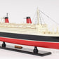 11" Black and Red SS France Boat Hand Painted Decorative Boat