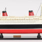 11" Black and Red SS France Boat Hand Painted Decorative Boat
