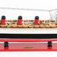 5" Black and Red Solid Wood Hand Painted RMS Queen Mary Model Boat