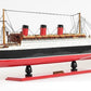 5" Black and Red Solid Wood Hand Painted RMS Queen Mary Model Boat