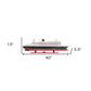 13" Black and Red RMS Queen Mary II Large Boat Hand Painted Decorative Boat