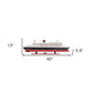 13" Black and Red RMS Queen Mary II Large Boat Hand Painted Decorative Boat