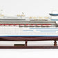 13" Brown and White Majesty of the Seas Boat Hand Painted Decorative Boat